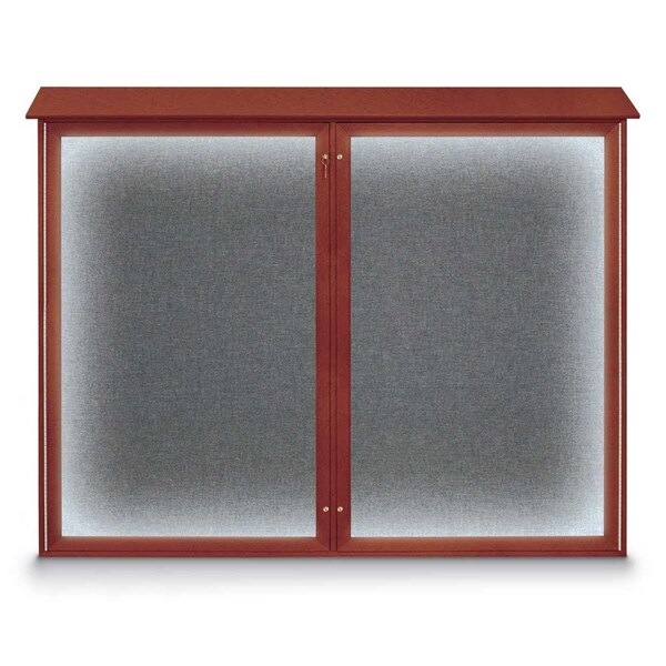 United Visual Products Double Door Enclosed Indoor Letterboard UV1127-BRONZE-BARBLU - main